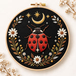 Celestial ladybug embroidery kit