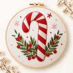 Christmas candy cane embroidery kit