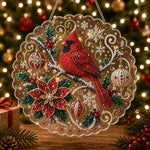Christmas cardinal decor pearl diamond painting kit for beginners