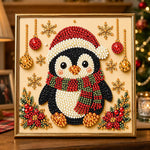 Christmas cozy penguin pearl diamond painting kit for beginners