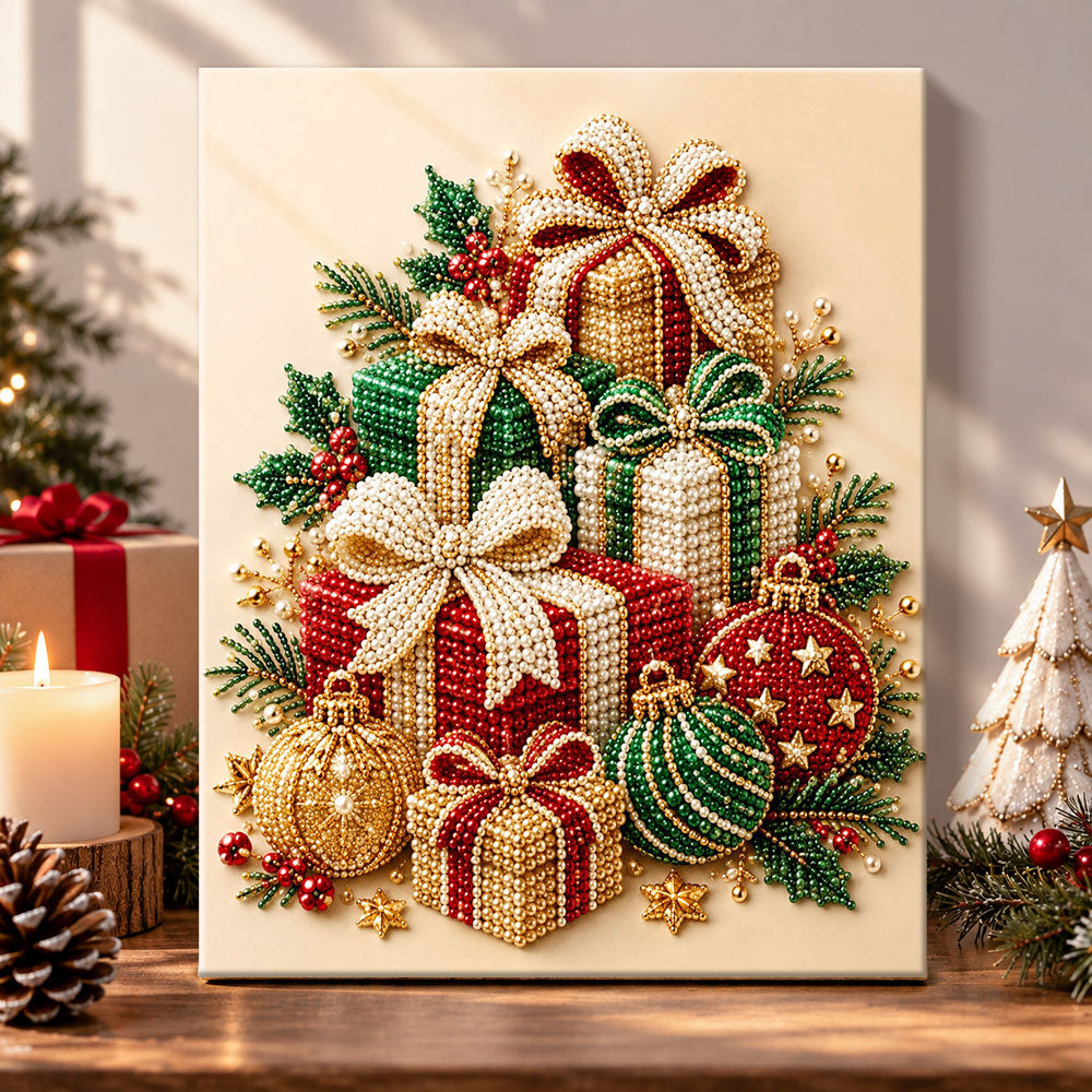 Christmas gift treasures pearl diamond painting kit for beginners