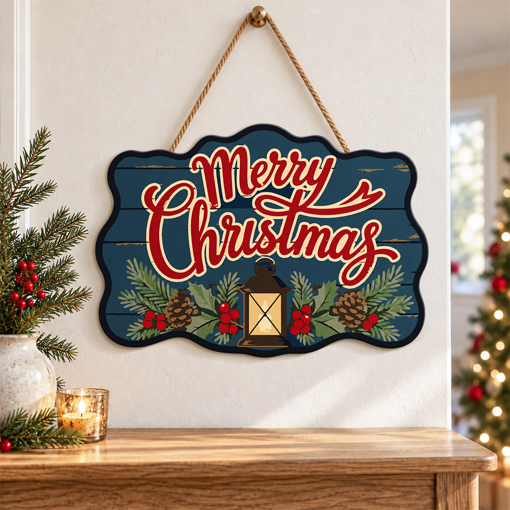 Christmas lantern decor paint by numbers door hanger as indoor wall decor