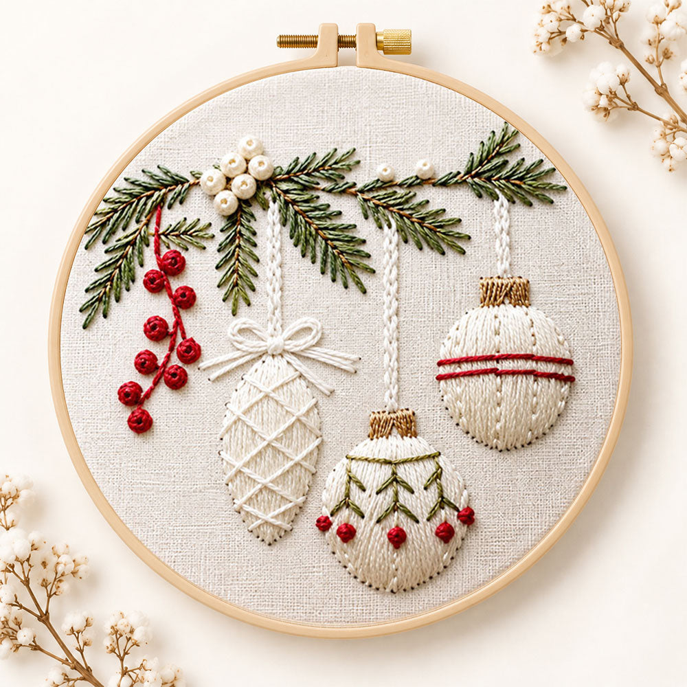 Christmas ornament embroidery kit