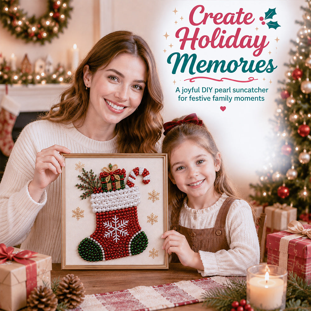 Christmas pearl art project for the whole family to enjoy together