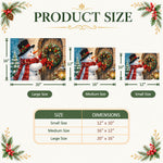 Christmas pearl diamond painting size guide with multiple horizontal rectangular size options