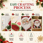 Step-by-step process for placing pearls on the printed design