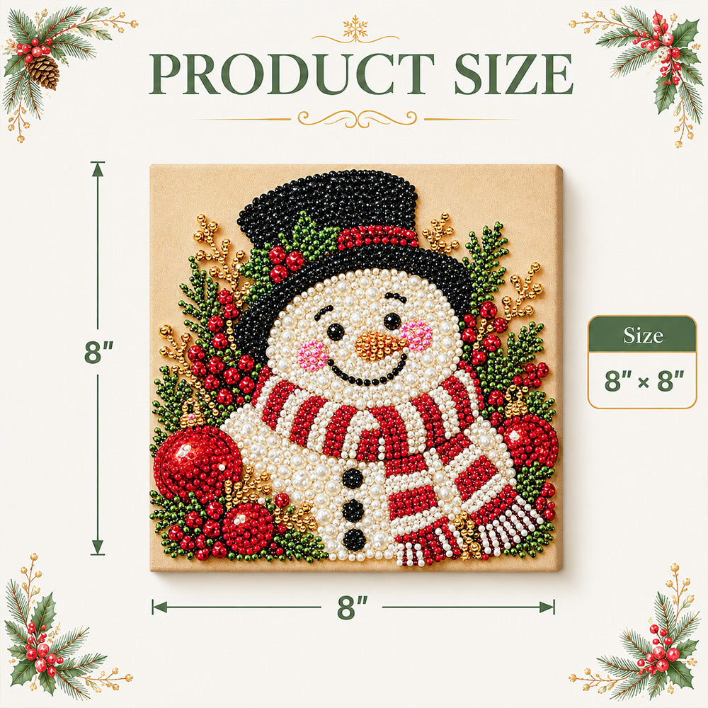 Framed Christmas pearl art available in square size 20cm