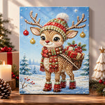 Christmas reindeer adventure pearl diamond painting kit for beginners