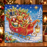 Christmas sleigh full of toys pearl diamond painting kit for beginners