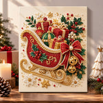 Christmas sleigh magic pearl diamond painting kit for beginners