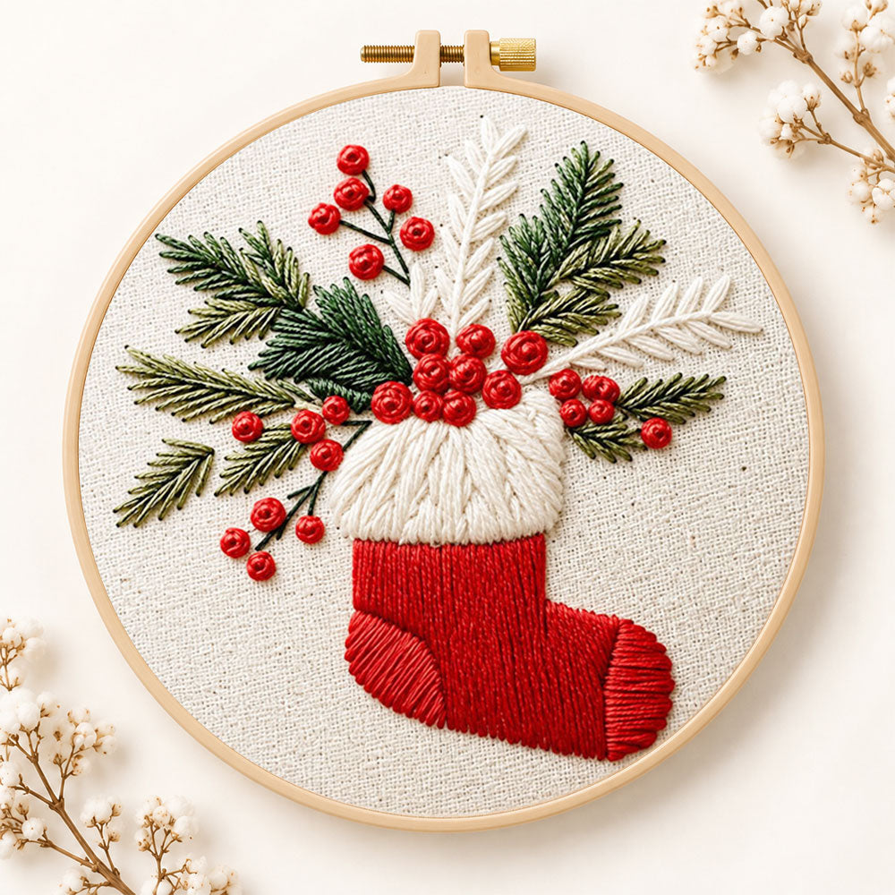 Christmas stocking embroidery kit