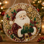 Classic santa christmas pearl diamond painting kit for beginners