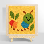 Colorful caterpillar punch needle kit for beginners