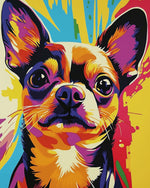 Colorful chihuahua cross stitch kit for beginners