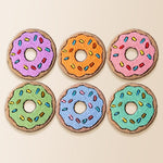 Colorful doughnuts punch needle coaster kit finished handmade coasters