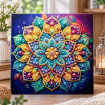 Colorful pearl mandala bloom pearl diamond painting kit for beginners