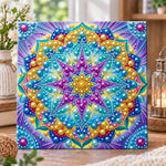 Colorful pearl mandala flower pearl diamond painting kit for beginners