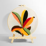 Colorful radial leaves punch needle kit for beginners