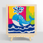 Colorful spouting whale punch needle kit for beginners