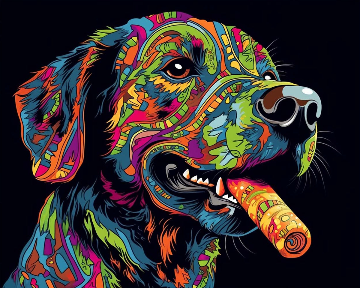 Cool chill dog cross stitch kit for beginners