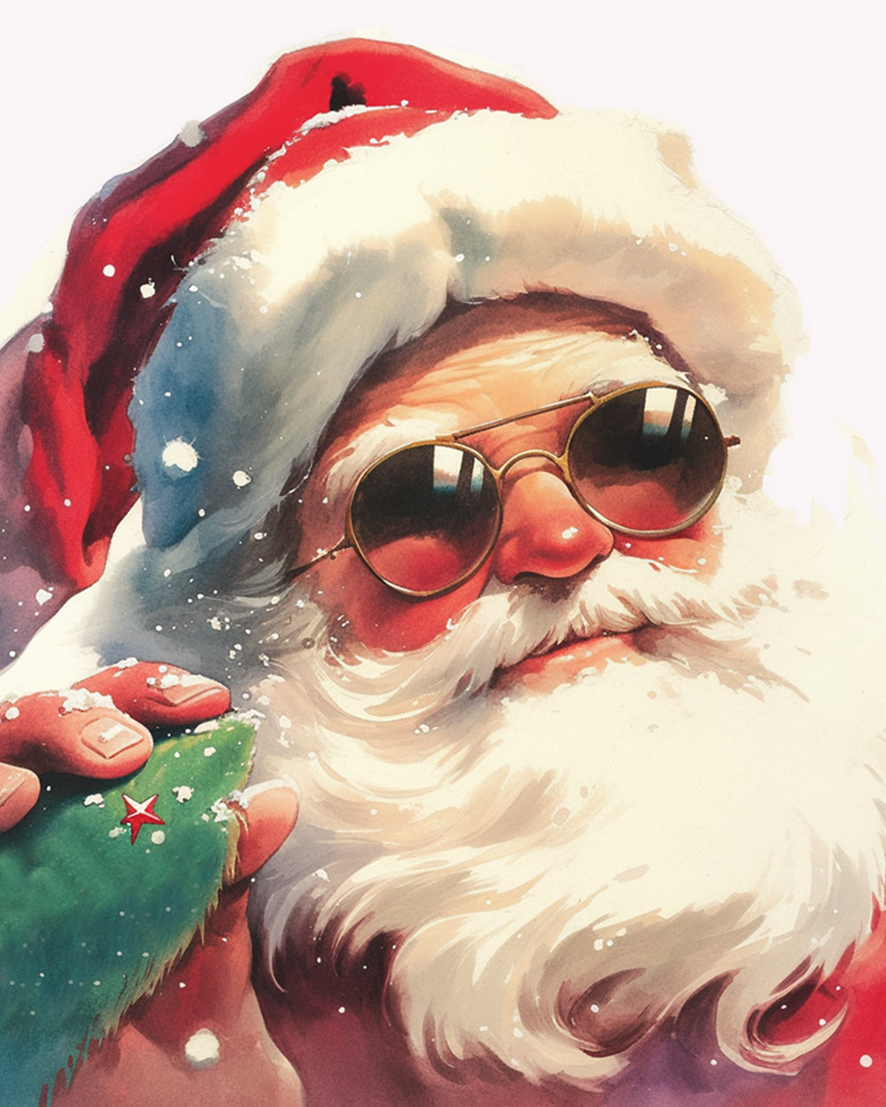 Cool santa claus cross stitch kit for beginners