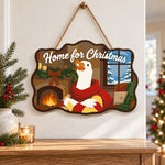 Cozy christmas indoors paint by numbers door hanger as indoor wall decor