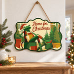 Cozy christmas retreat paint by numbers door hanger as indoor wall decor