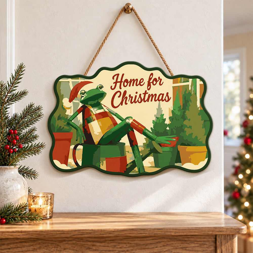 Cozy christmas retreat paint by numbers door hanger as indoor wall decor