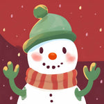 Cozy holiday snowman art cross stitch kit for beginners