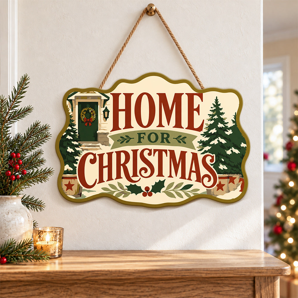 Cozy home christmas paint by numbers door hanger as indoor wall decor