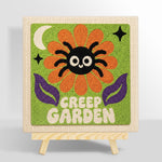 Creep garden spider flower punch needle kit for beginners