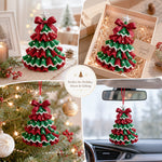 Handmade crochet Christmas tree used for holiday home decor, Christmas tree decoration, gifting and festive car decor