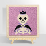 Crown skeleton punch needle kit for beginners