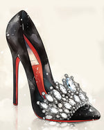 Crystal high heel art cross stitch kit for beginners