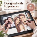 Experienced designers refining a custom paint by numbers design from a photo