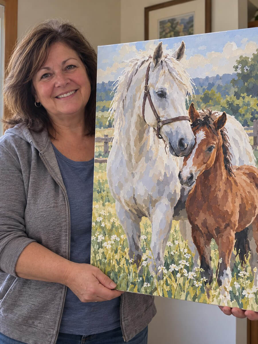 Custom Paint by Numbers Kit Customer Photo