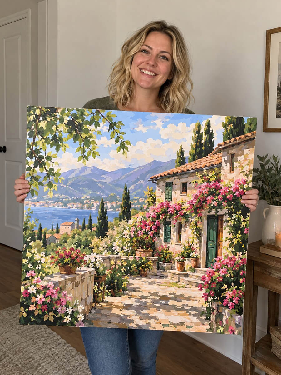 Custom Paint by Numbers Kit Customer Photo