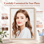 Custom paint by numbers portrait with detail and color adjustments for a better result
