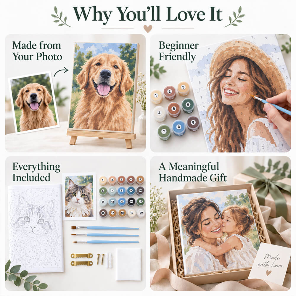 Why you’ll love custom paint by numbers including personalized art, beginner-friendly design, and gift ideas