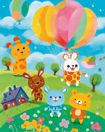 Cute animal picnic cross stitch kit for beginners