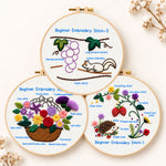 Cute animal themed stitch work embroidery kit