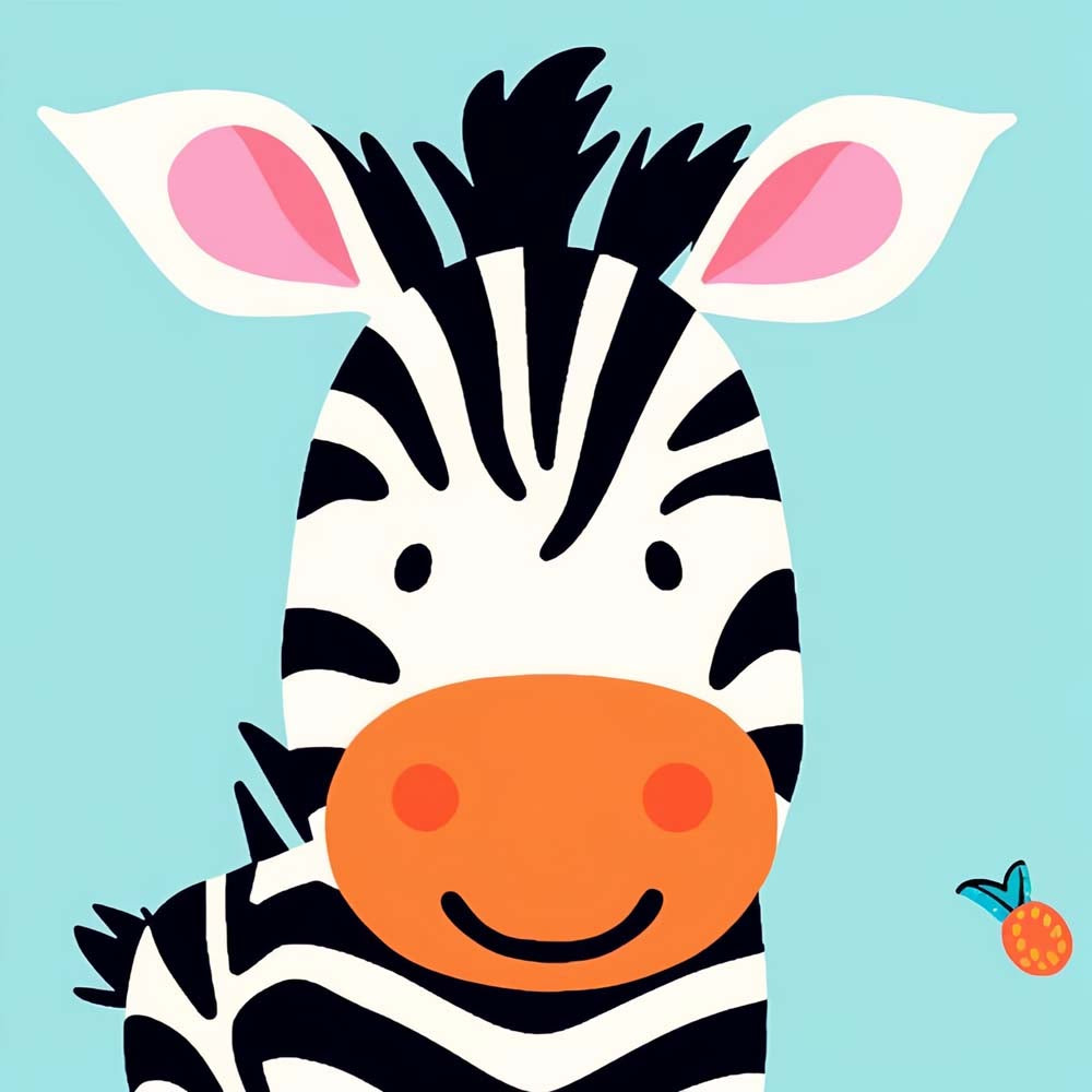 Cute baby zebra cross stitch kit for beginners