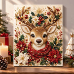 Cute christmas reindeer pearl diamond painting kit for beginners