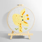 Cute giraffe punch needle kit for beginners