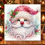 Cute gnome santa face pearl diamond painting kit for beginners
