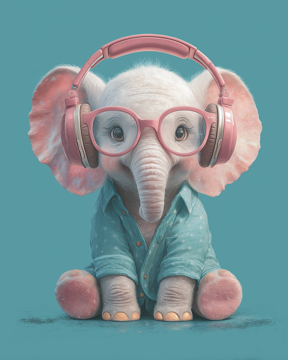Cute hip baby elephant cross stitch kit for beginners