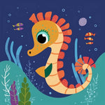 Cute ocean seahorse cross stitch kit for beginners