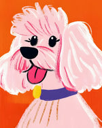 Cute pink poodle puppy cross stitch kit for beginners