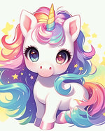 Cute rainbow unicorn cross stitch kit for beginners