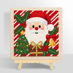 Cute santa portrait punch needle kit for beginners